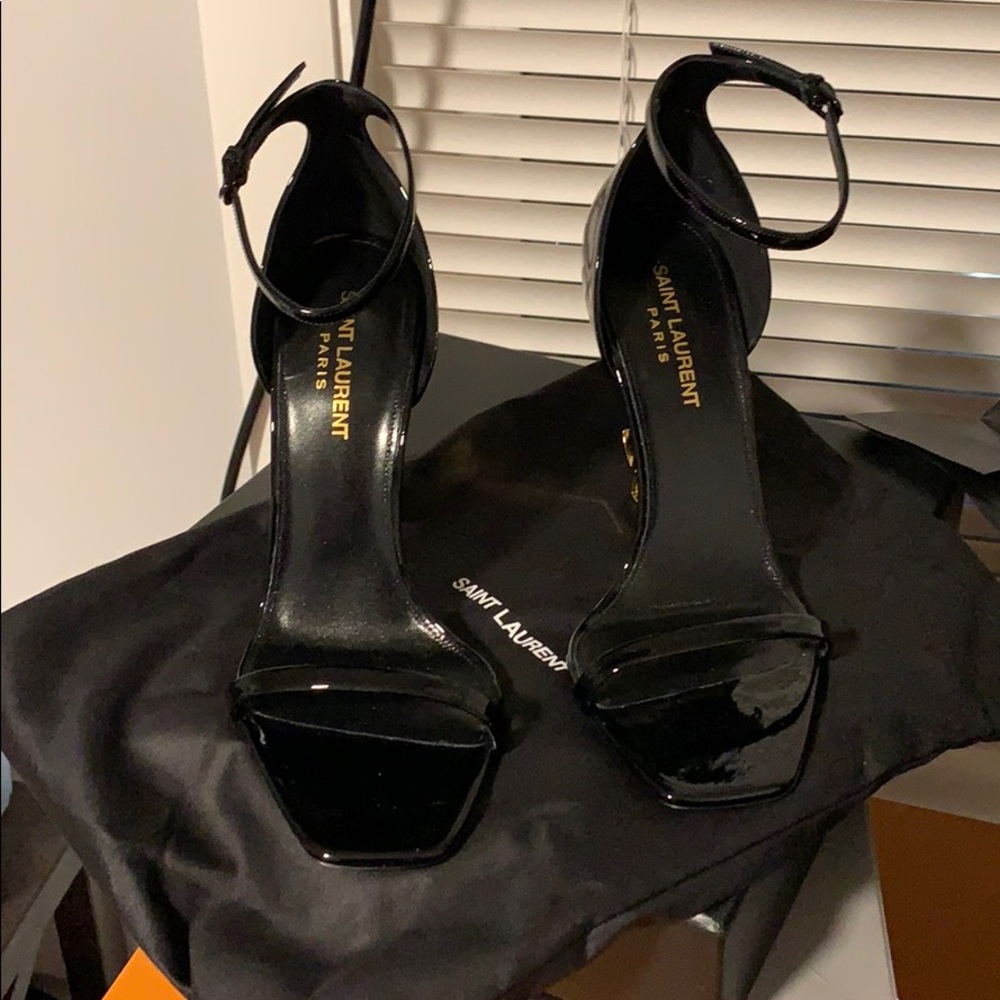 SAINT LAURENT OPYUM YAL ANKLE STRAP SANDAL